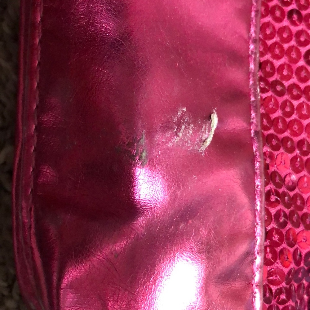 EMBELLISHED PINK SEQUIN BEACH/POOL TOTE BAG - Picture 3 of 4